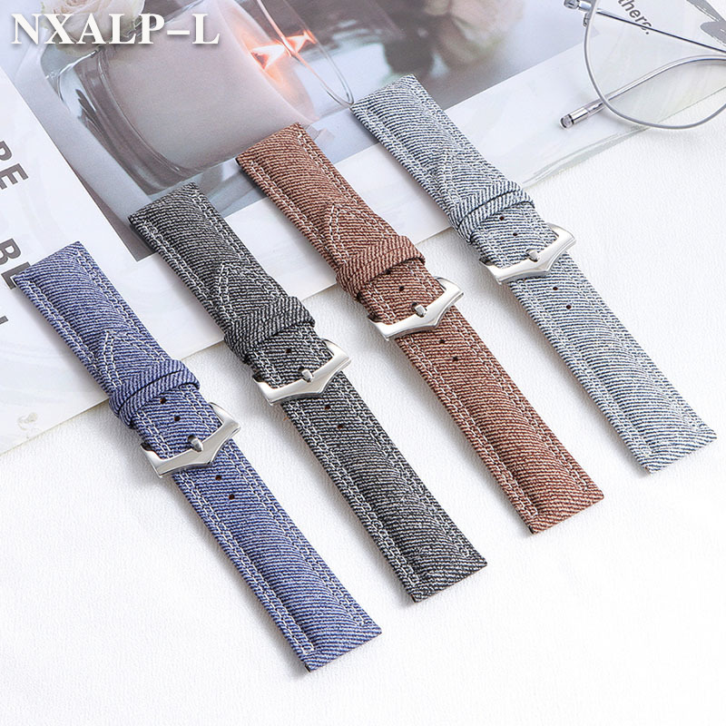 Denim Canvas Nylon Watch Strap - Seiko Watches Smartwatch recension och pris
