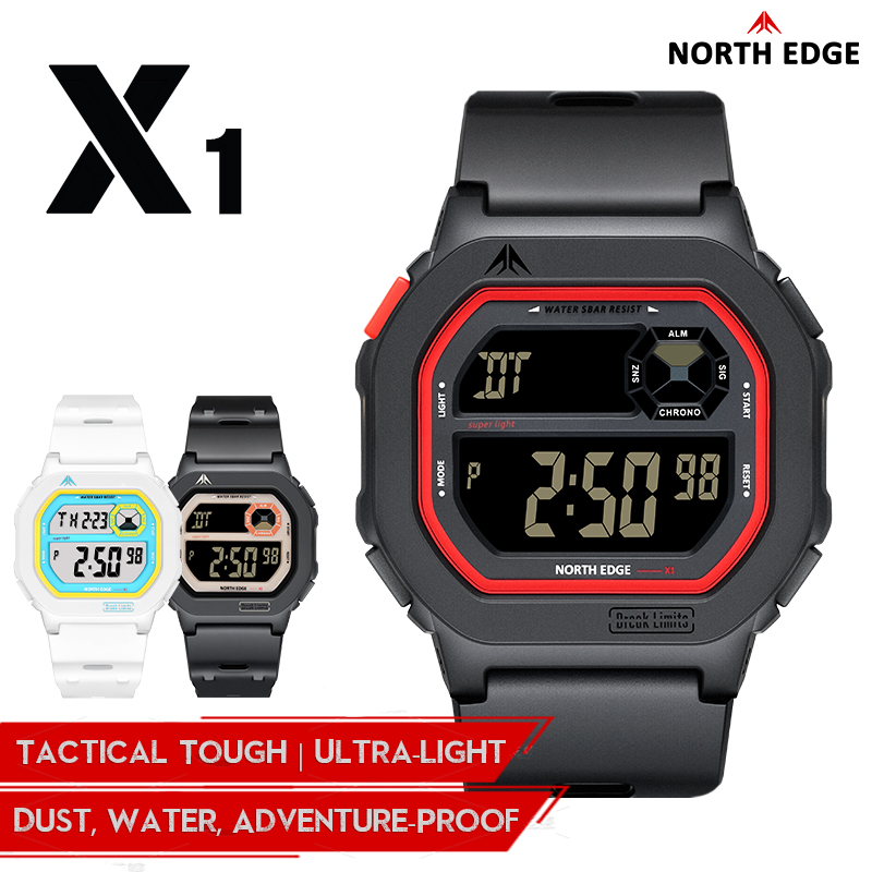 NORTH EDGE X1 Square Screen Di - Altimeter Compass Watch recension och pris