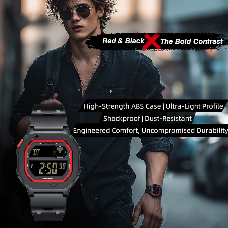 NORTH EDGE X1 Square Screen Di - Altimeter Compass Watch recension och pris