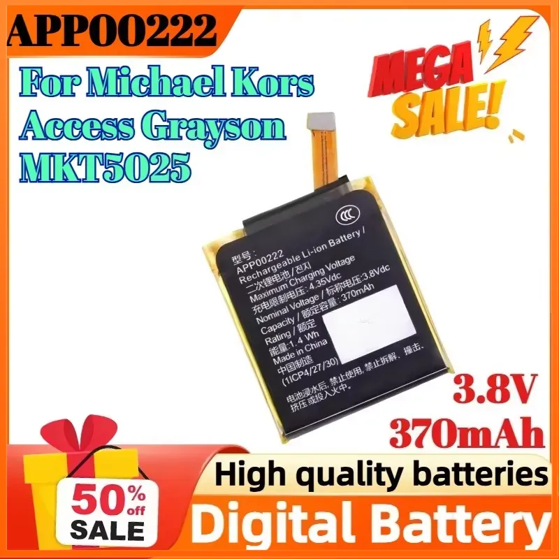 APP00222 3.8V 370mAh Digital B - Smartwatch Watches Michael Kors recension och pris