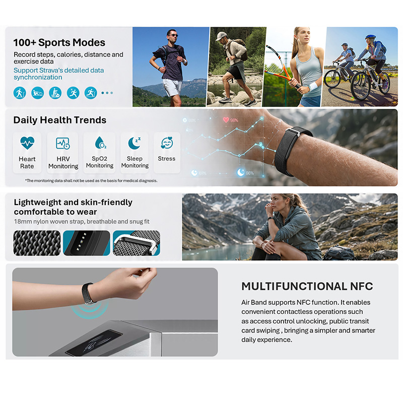 VALDUS Air Band Smart Bracelet - Smartwatch Watches Price recension och pris