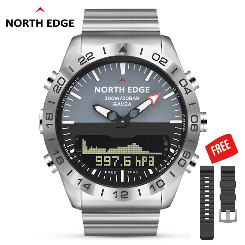 NORTH EDGE GAVIA2 Men's Dive 5 - Altimeter Compass Watch recension och pris