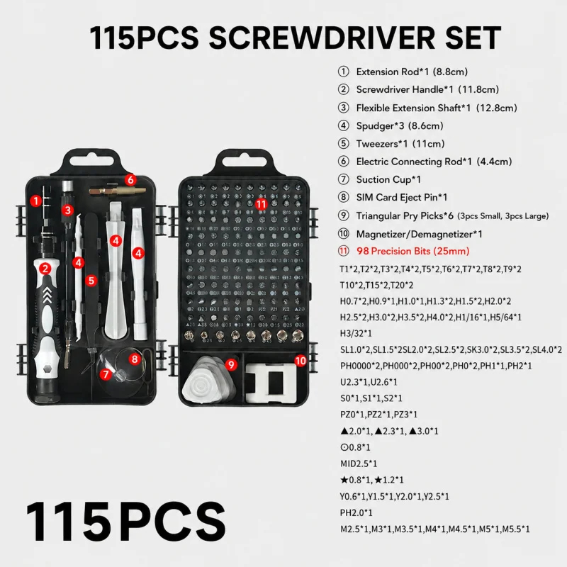 Portable 115in1 Magnetic Screw - Watchmaker Screwdriver recension och pris
