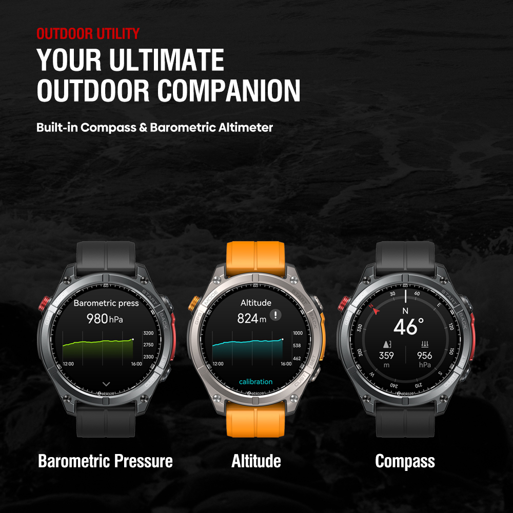 NEW Zeblaze Stratos 4 GPS Smar - Altimeter Compass Watch recension och pris