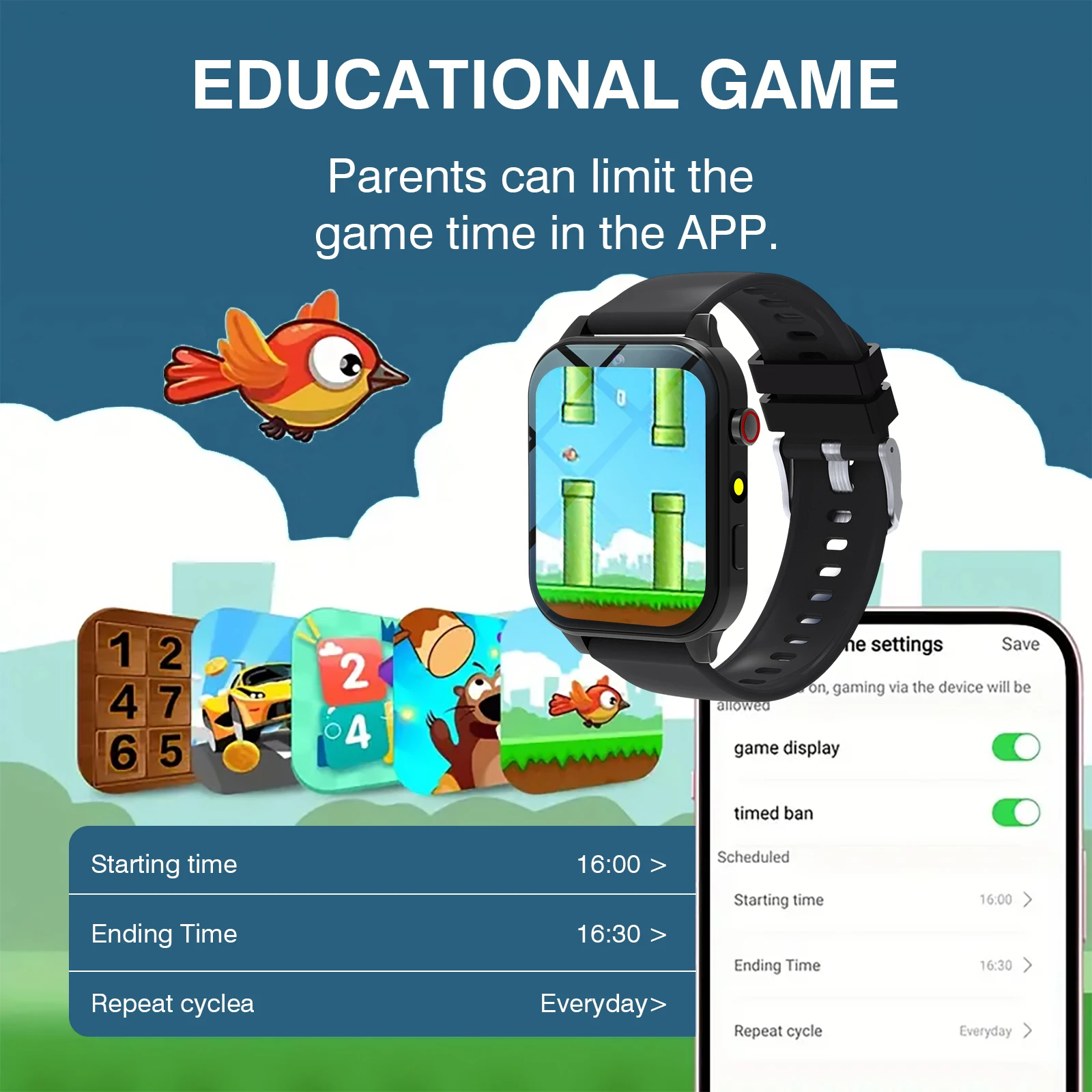 Kids′s Smart Watch 18 Games Ca - Smartwatch Digital Watches For Kid Boy With Alarm recension och pris